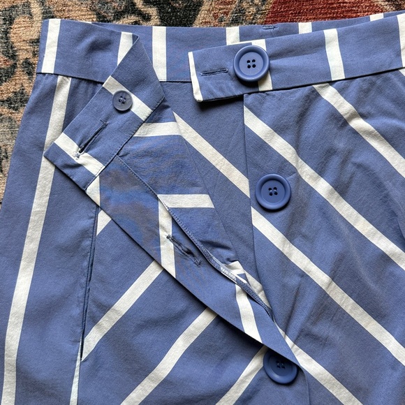 MAJE Striped A-Line Midi Skirt Size 38 - Picture 6 of 14